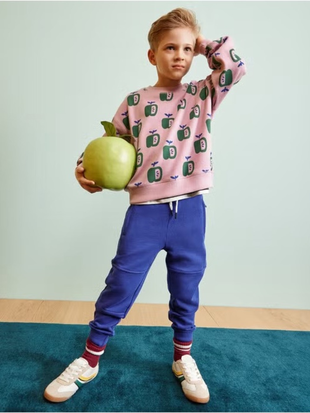 Hanna Andersson Slim Fit French Terry Double Knee Sweatpants
